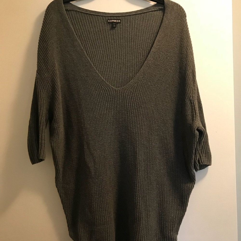 Express Gray Oversized Sweater Size Small